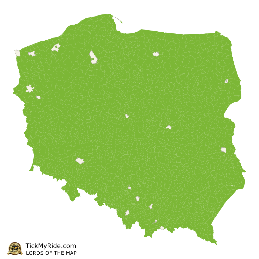 Mapa Zdobytych Gmin