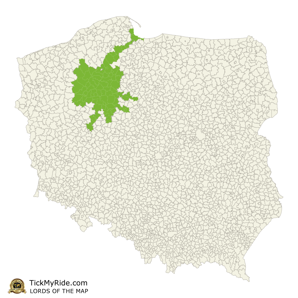 Mapa Zdobytych Gmin