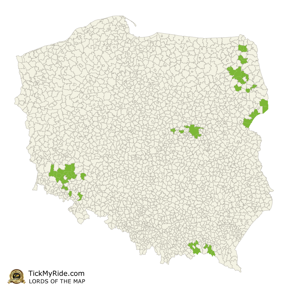 Mapa Zdobytych Gmin