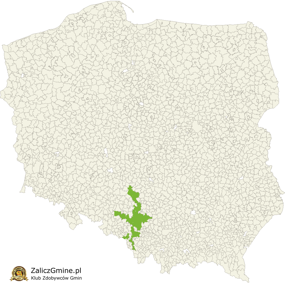 Mapa Zdobytych Gmin