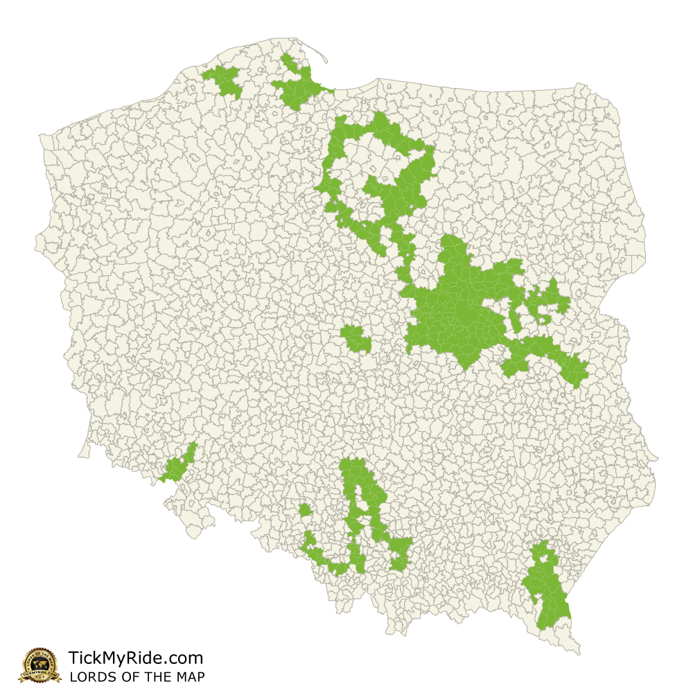 Mapa Zdobytych Gmin