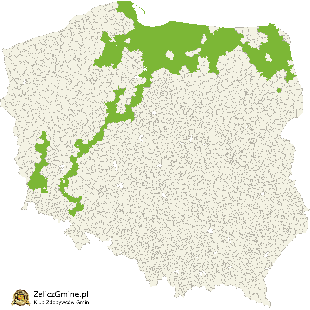 Mapa Zdobytych Gmin