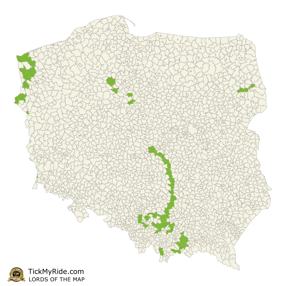 Mapa Zdobytych Gmin