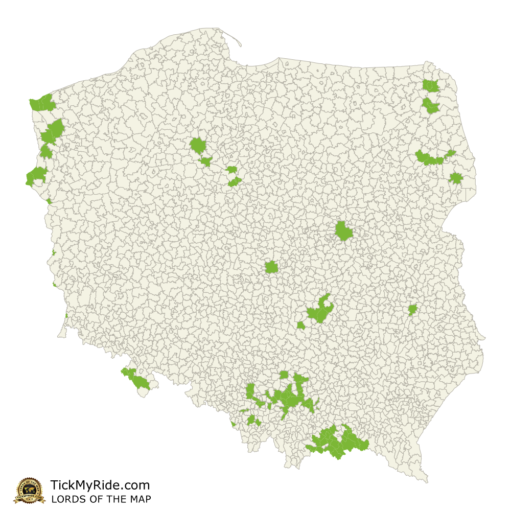 Mapa Zdobytych Gmin