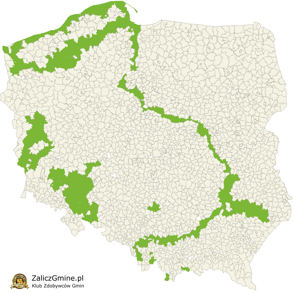 Mapa Zdobytych Gmin