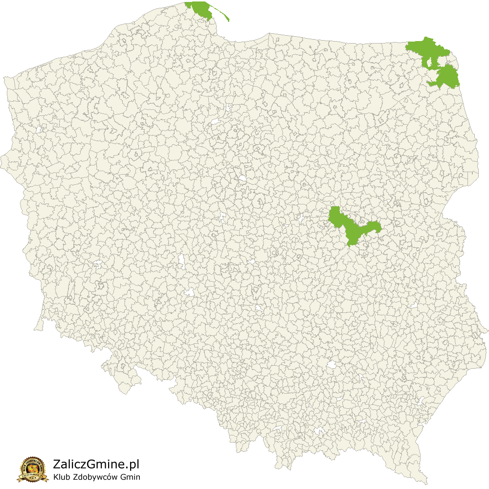 Mapa Zdobytych Gmin