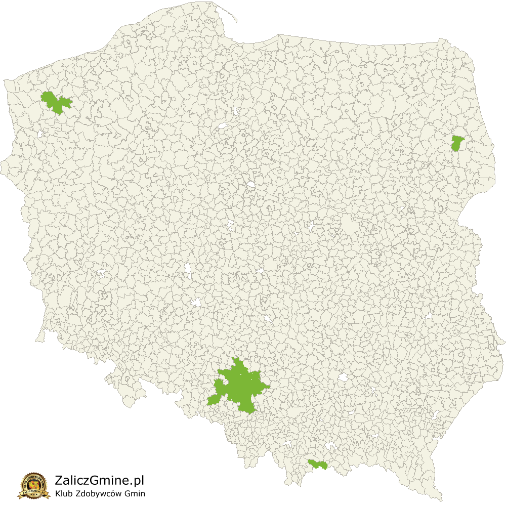 Mapa Zdobytych Gmin