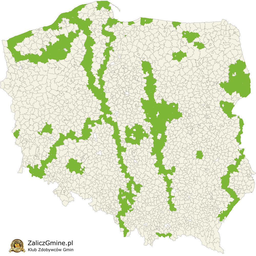 Mapa Zdobytych Gmin