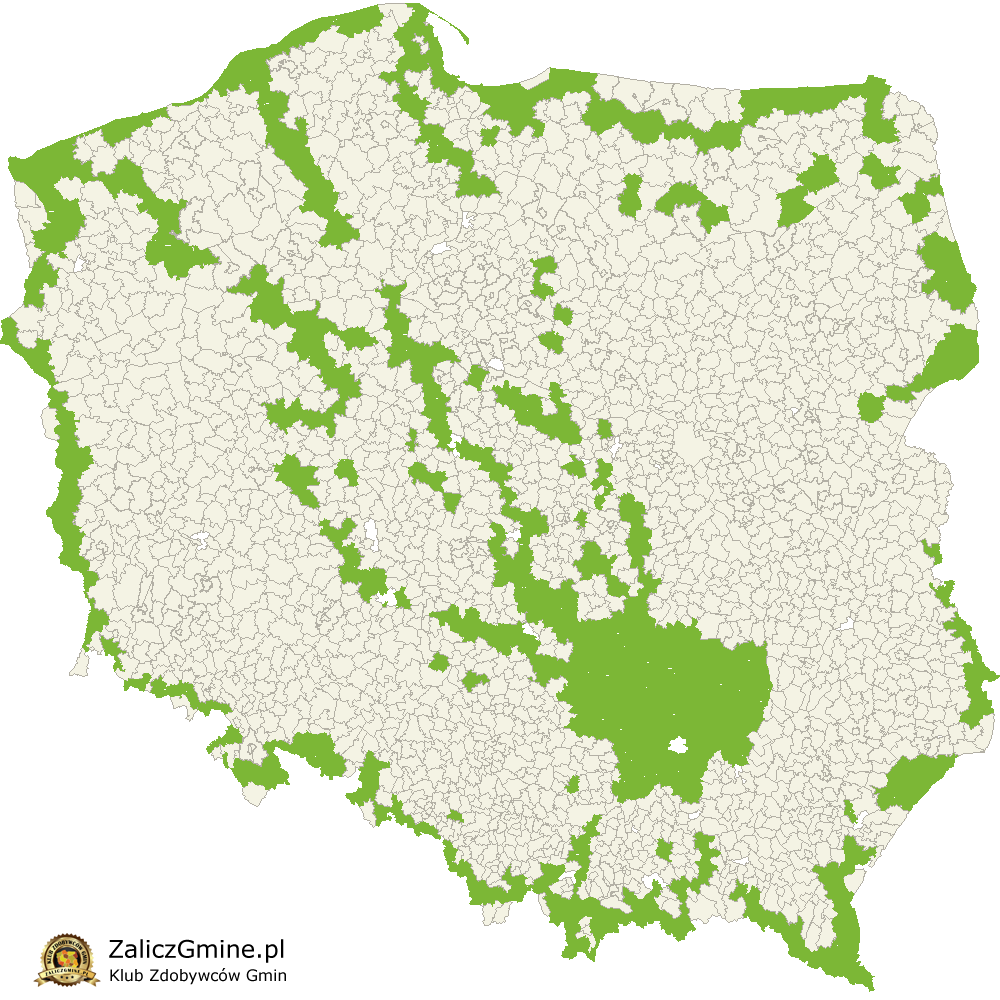 Mapa Zdobytych Gmin