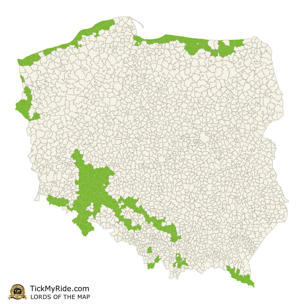 Mapa Zdobytych Gmin