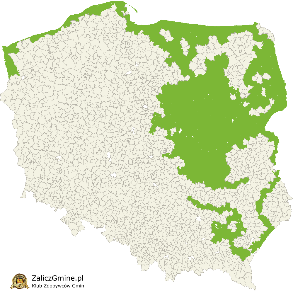 Mapa Zdobytych Gmin