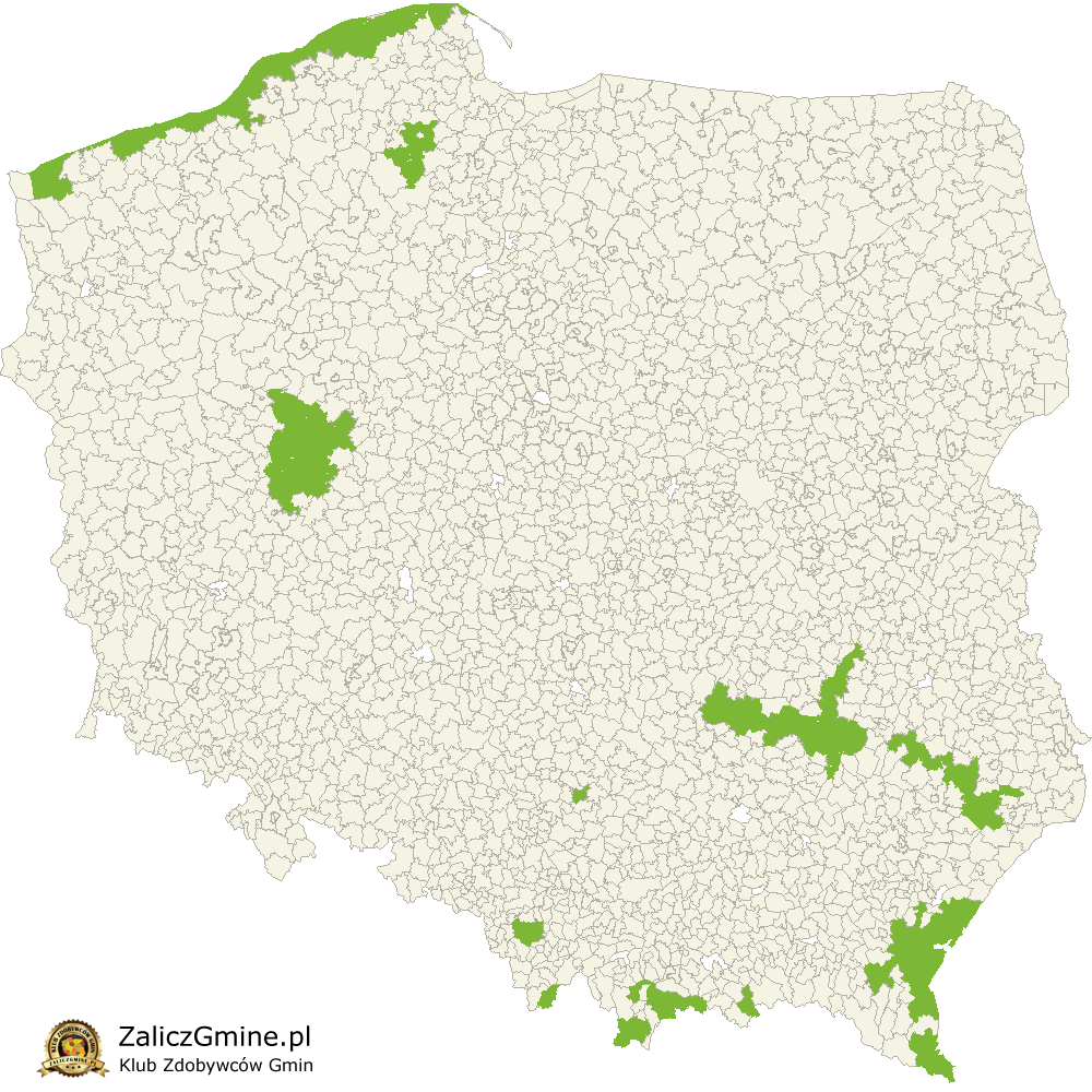 Mapa Zdobytych Gmin