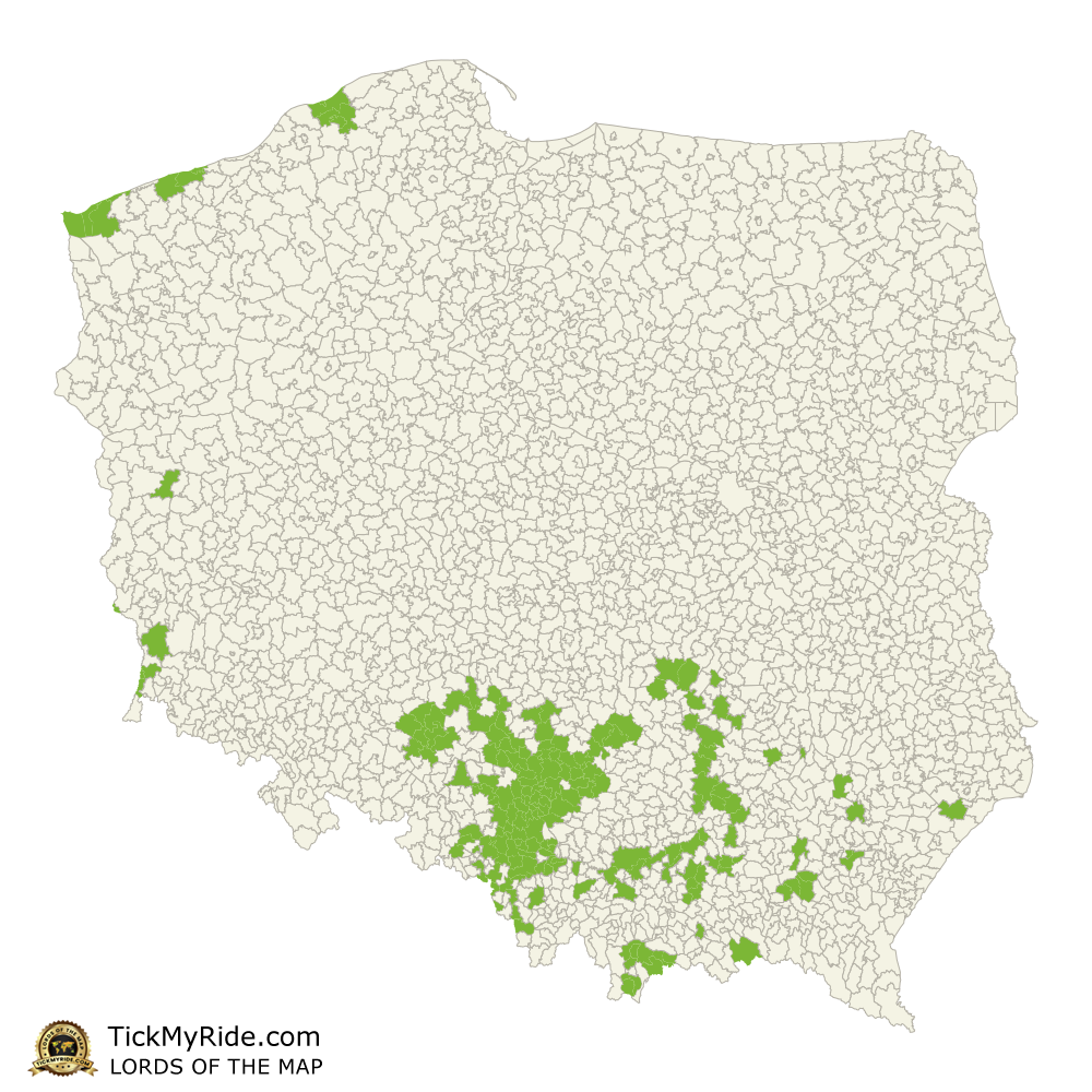 Mapa Zdobytych Gmin