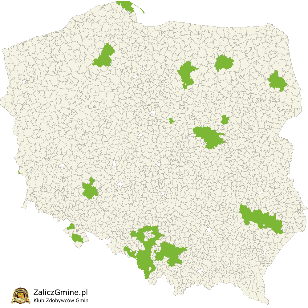 Mapa Zdobytych Gmin