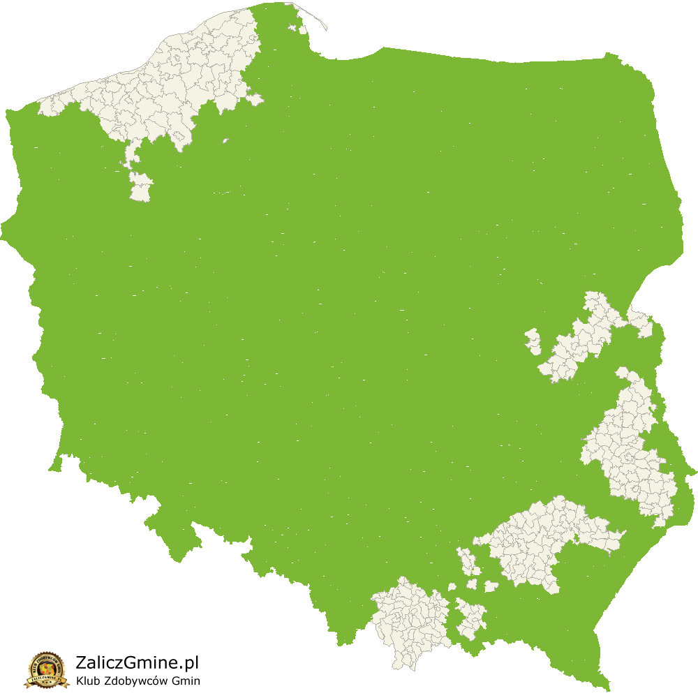 Mapa Zdobytych Gmin