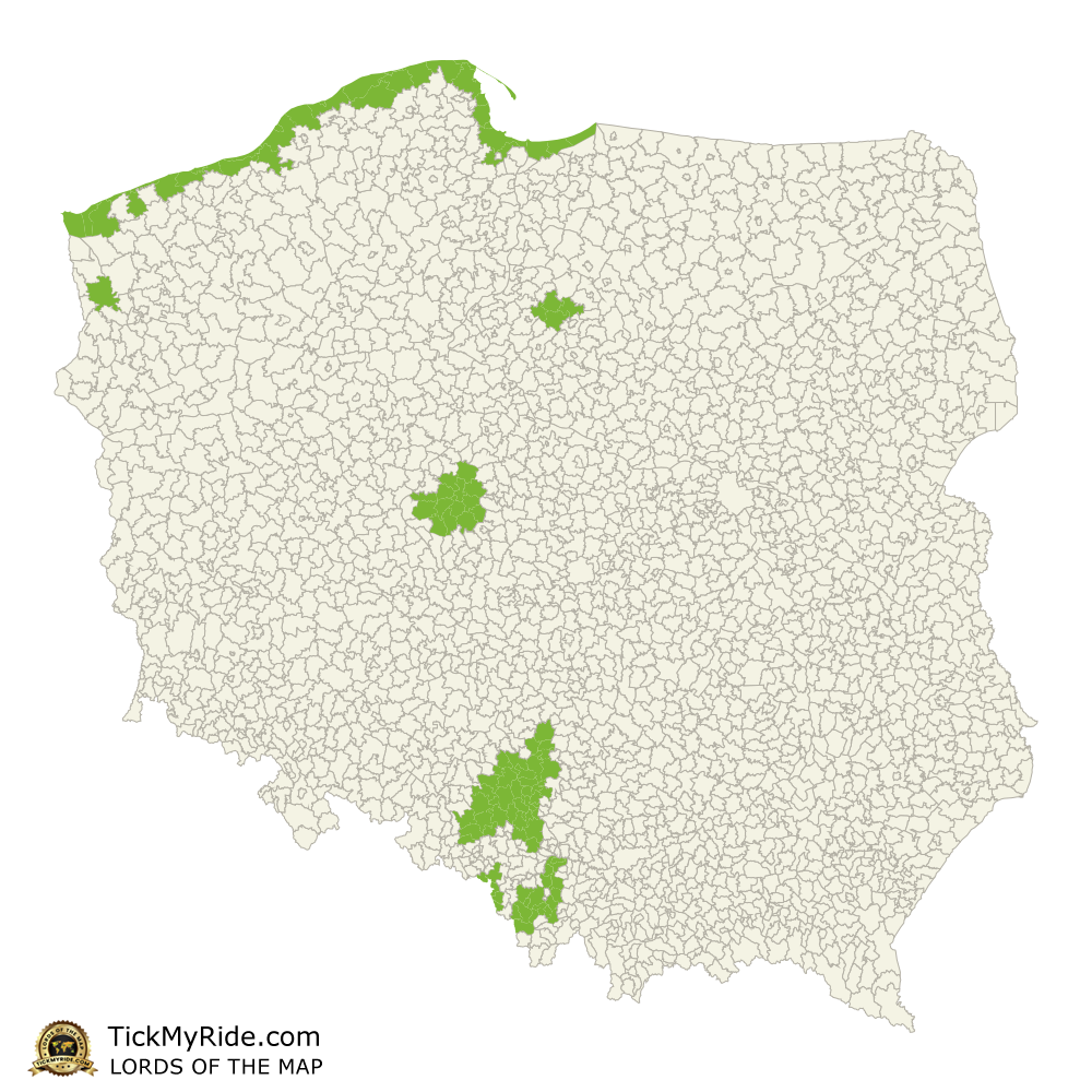 Mapa Zdobytych Gmin