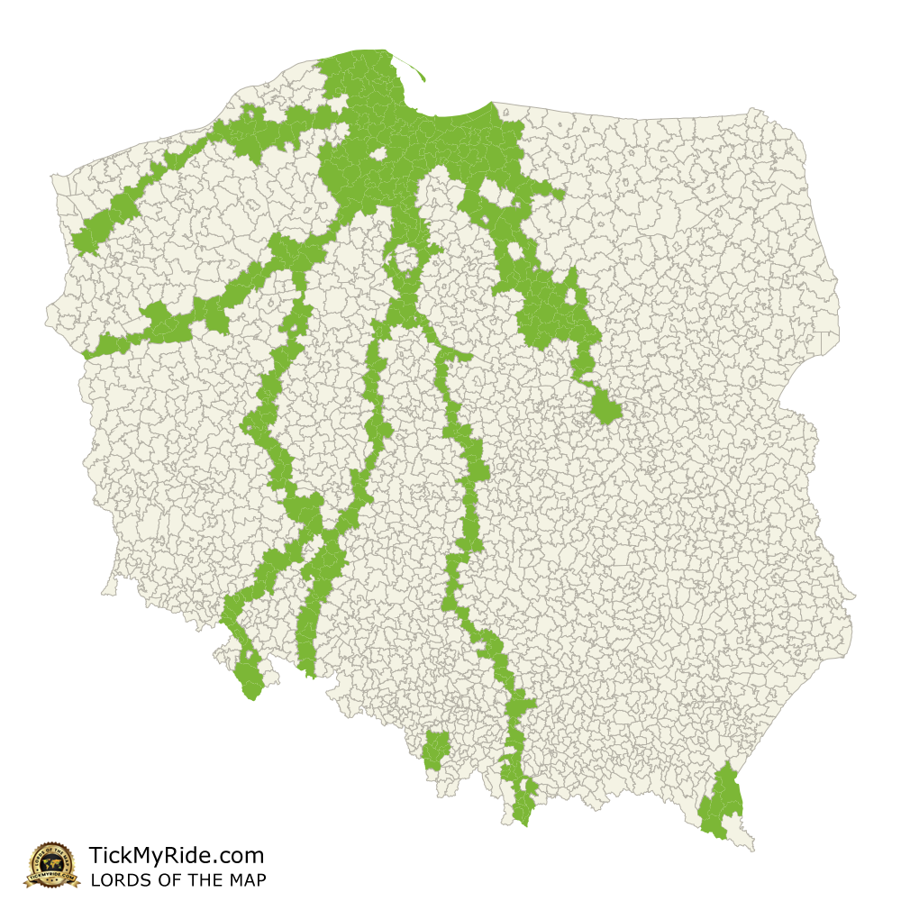 Mapa Zdobytych Gmin
