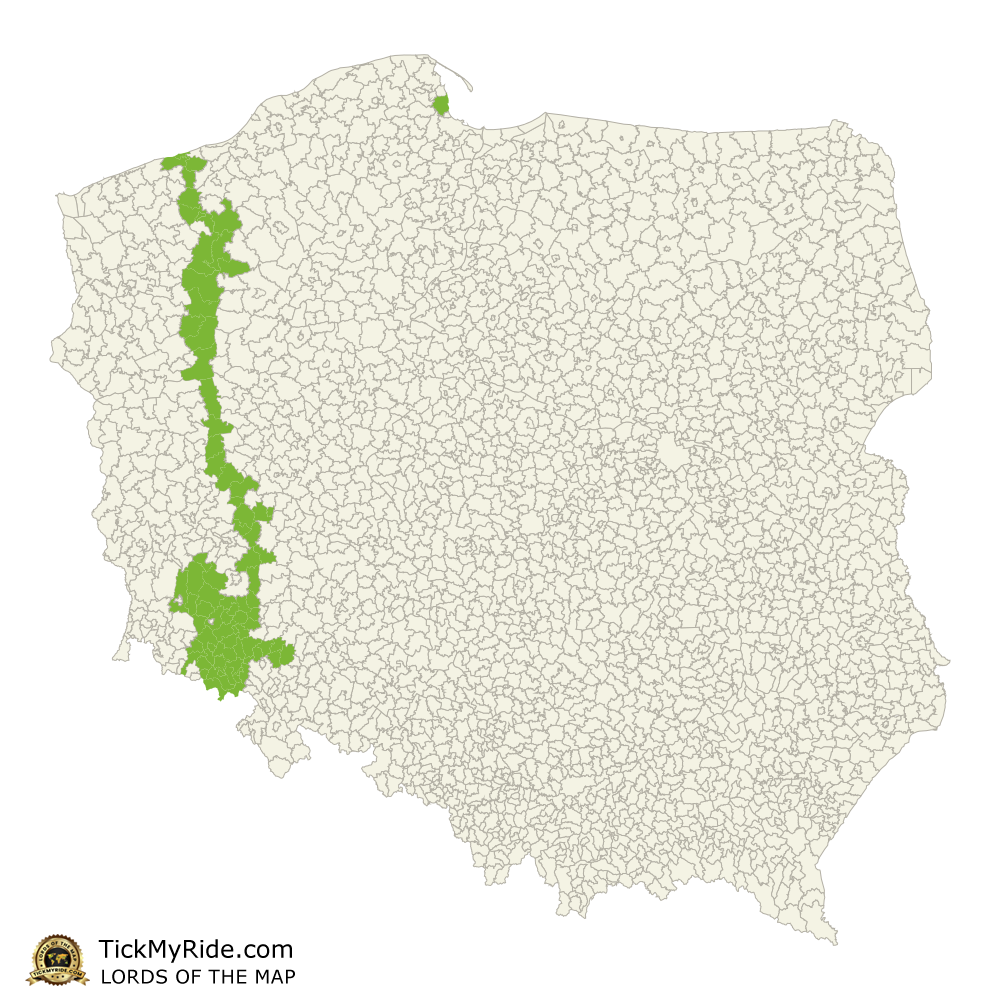 Mapa Zdobytych Gmin