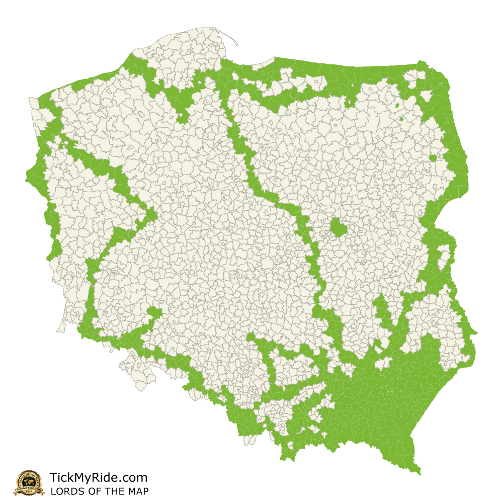Mapa Zdobytych Gmin