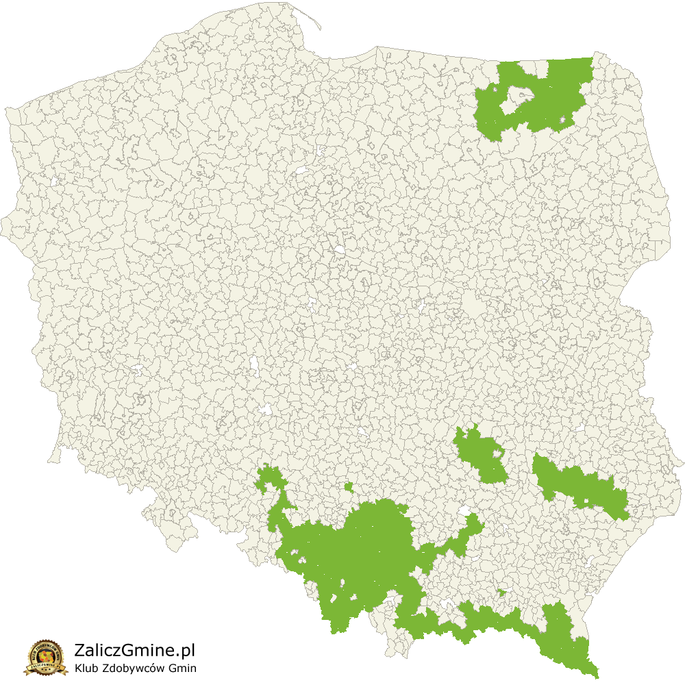 Mapa Zdobytych Gmin