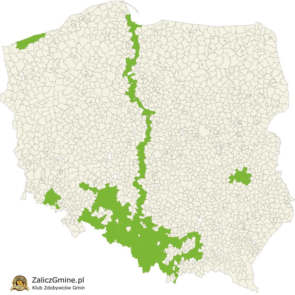 Mapa Zdobytych Gmin