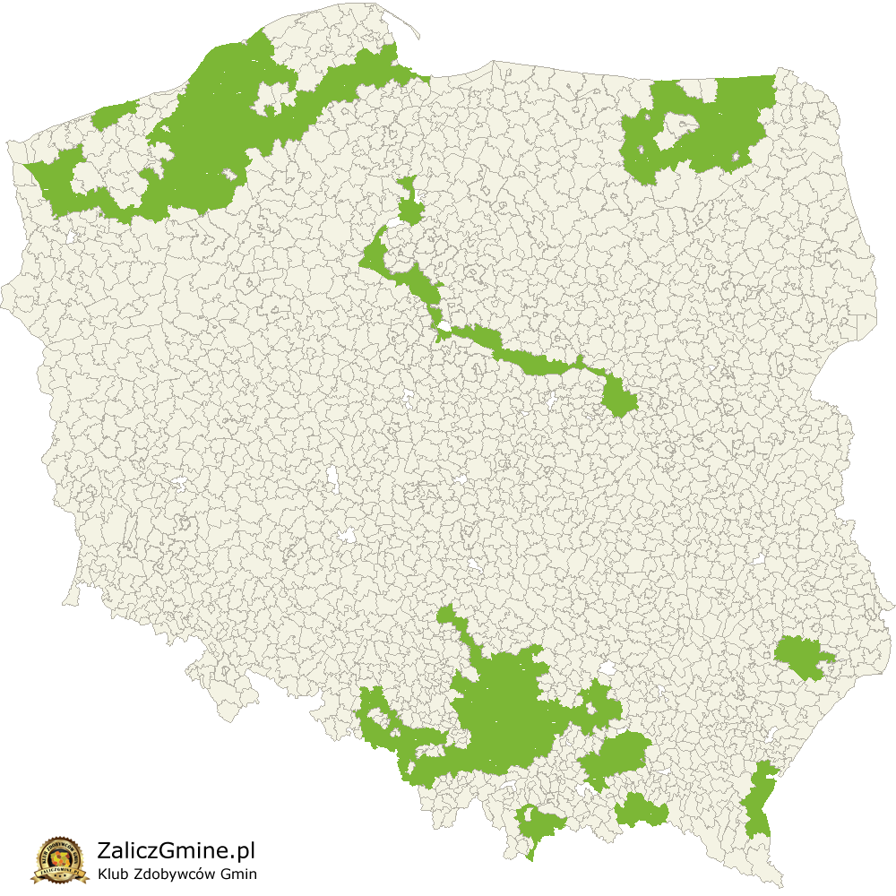 Mapa Zdobytych Gmin