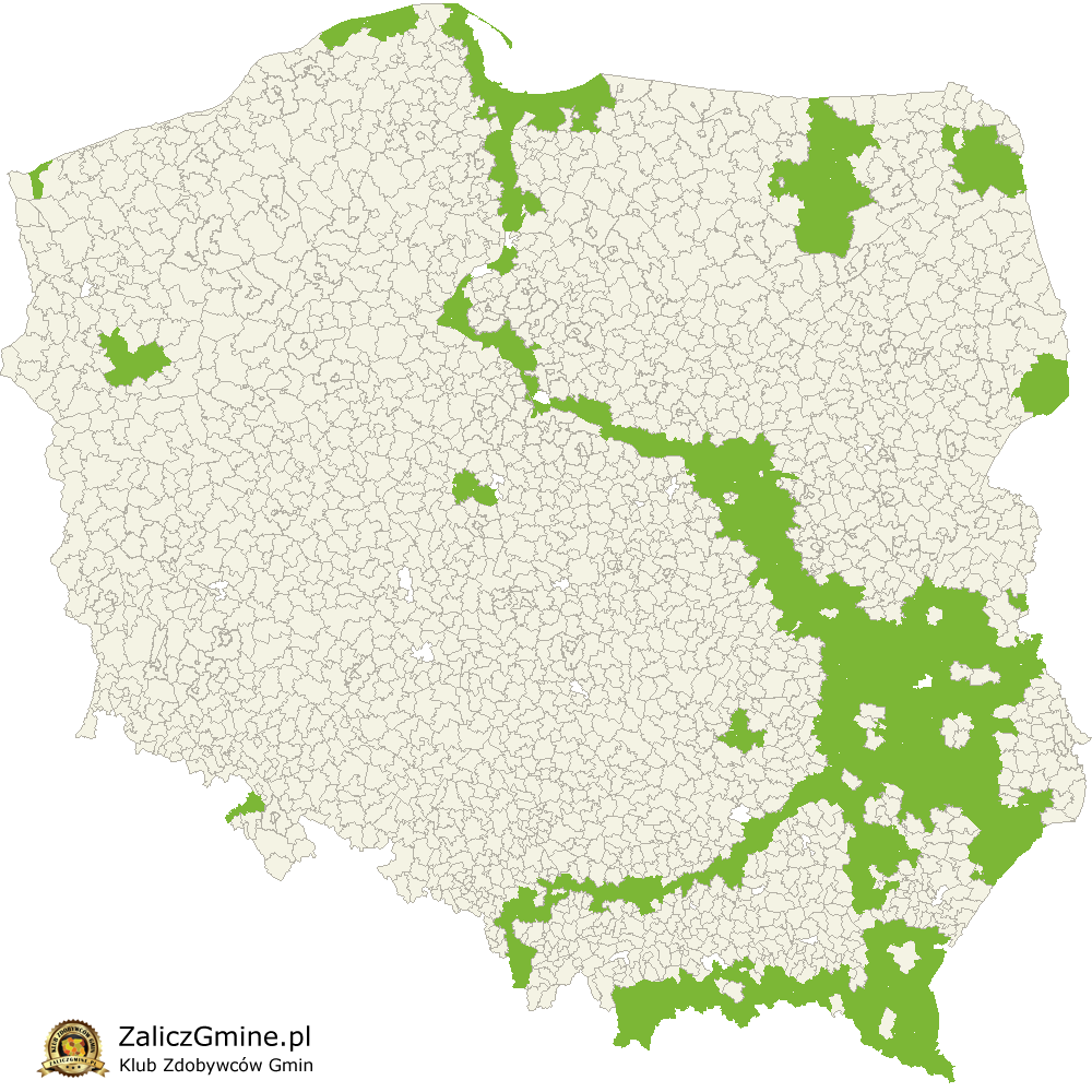 Mapa Zdobytych Gmin