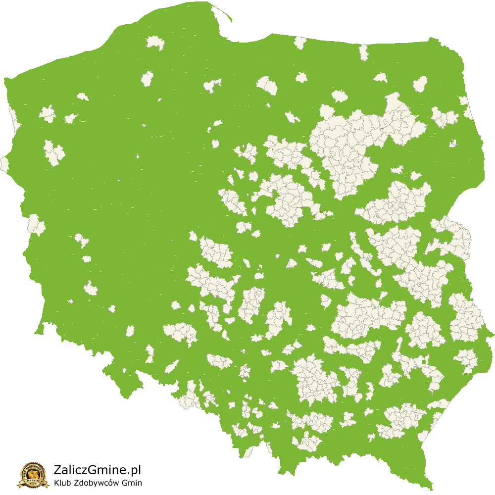 Mapa Zdobytych Gmin