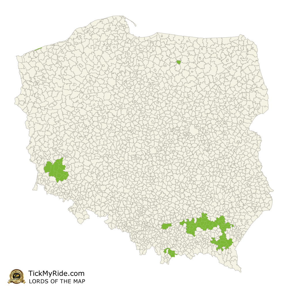 Mapa Zdobytych Gmin