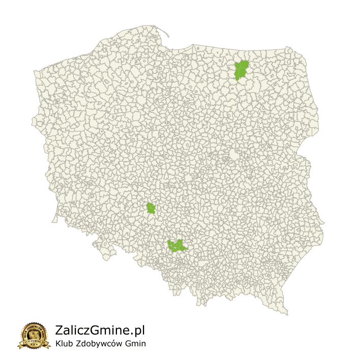 Mapa Zdobytych Gmin