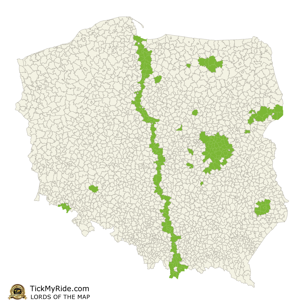 Mapa Zdobytych Gmin
