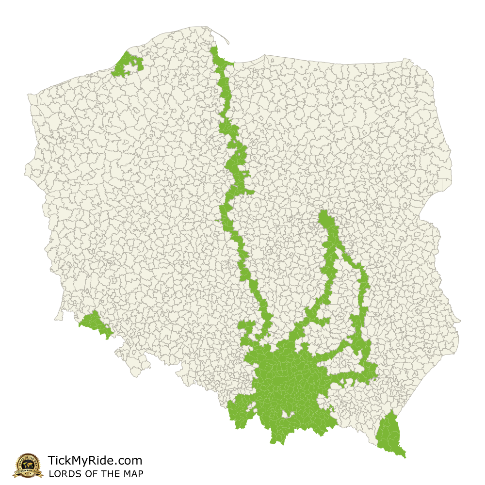 Mapa Zdobytych Gmin