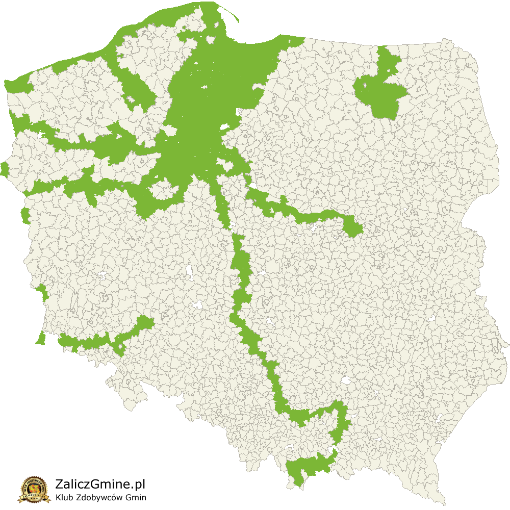Mapa Zdobytych Gmin