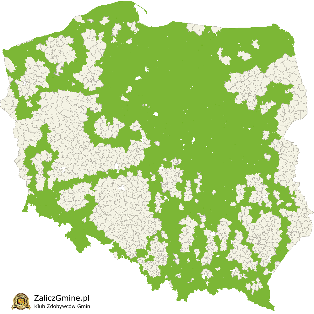 Mapa Zdobytych Gmin