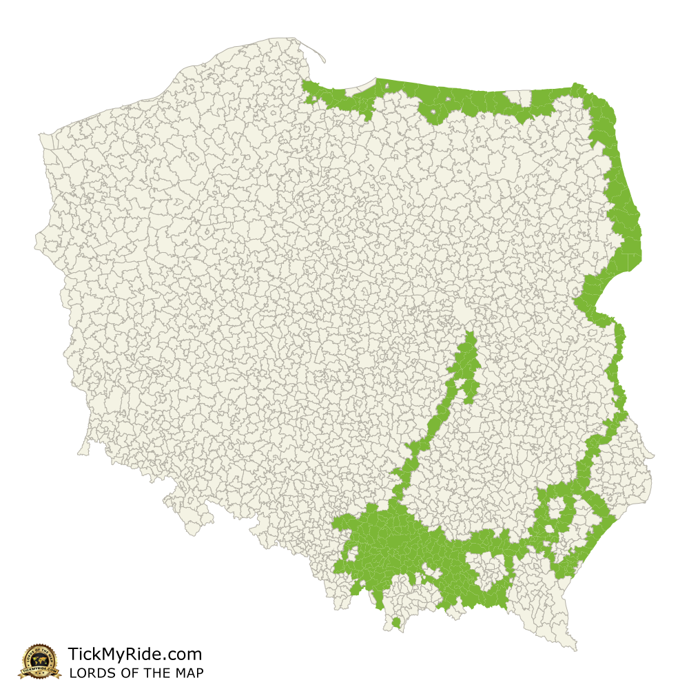 Mapa Zdobytych Gmin