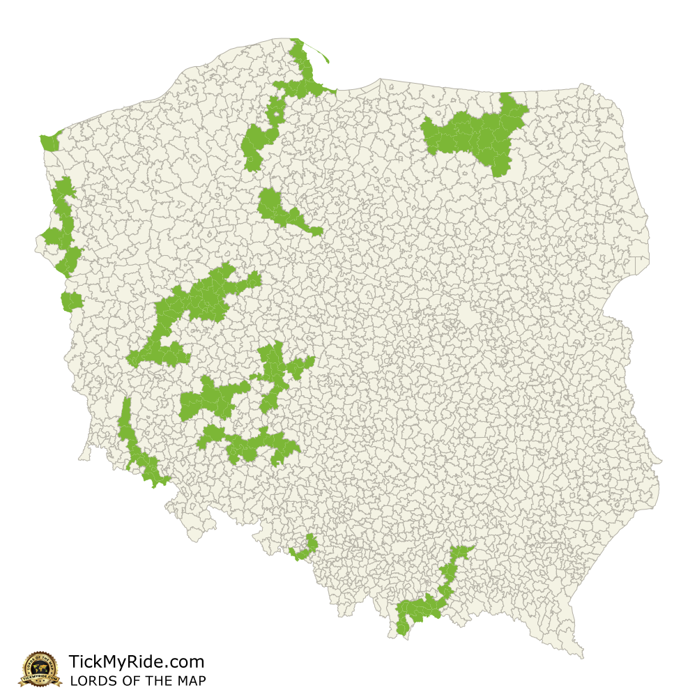 Mapa Zdobytych Gmin