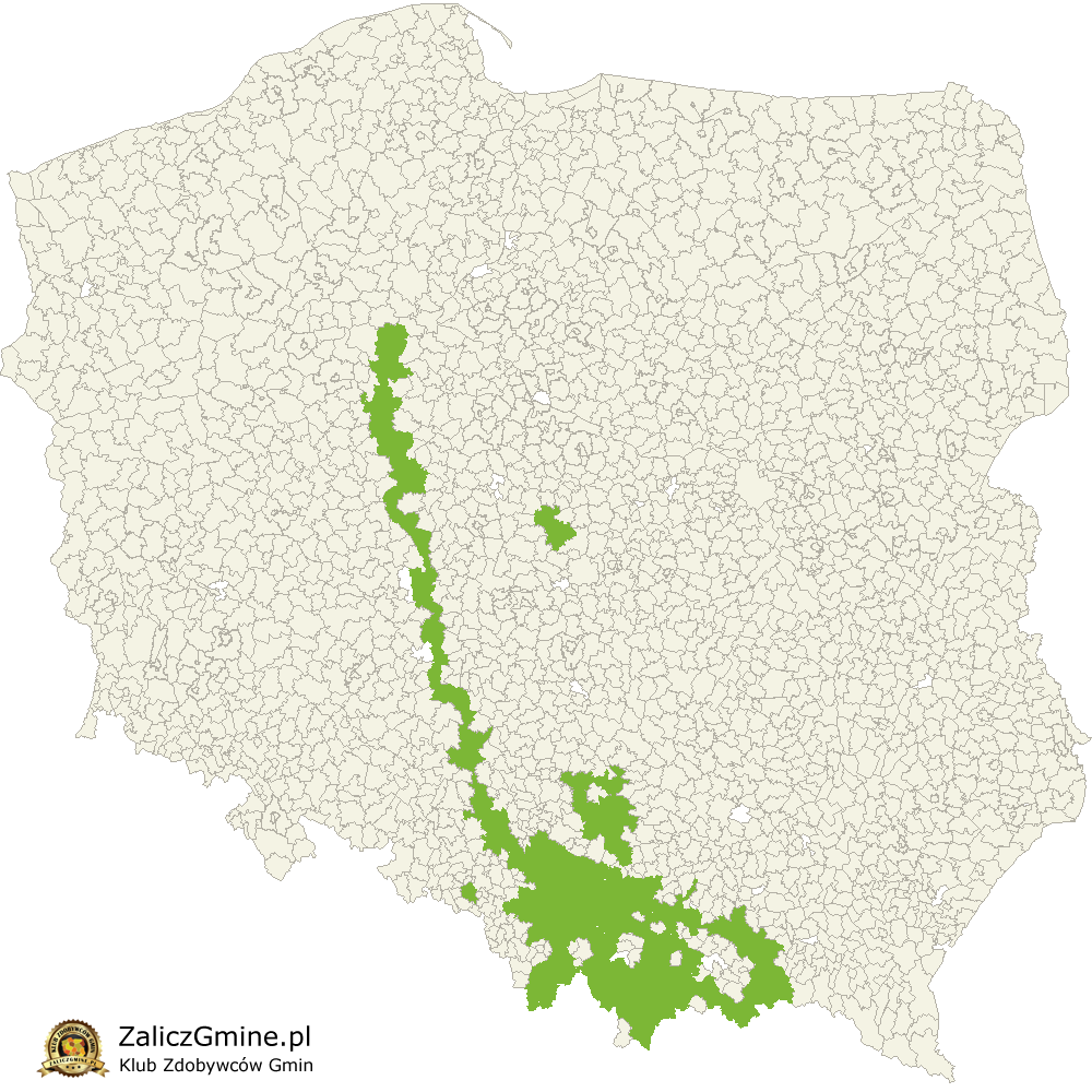 Mapa Zdobytych Gmin