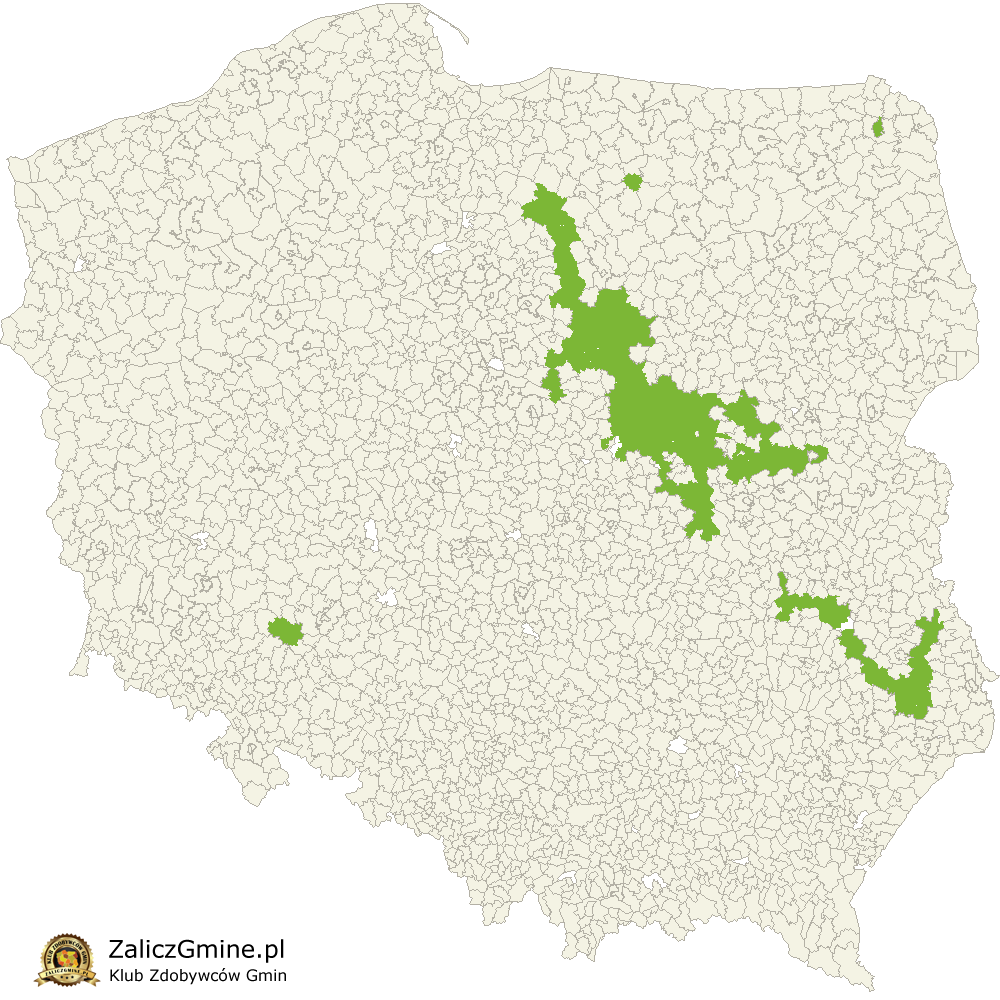 Mapa Zdobytych Gmin