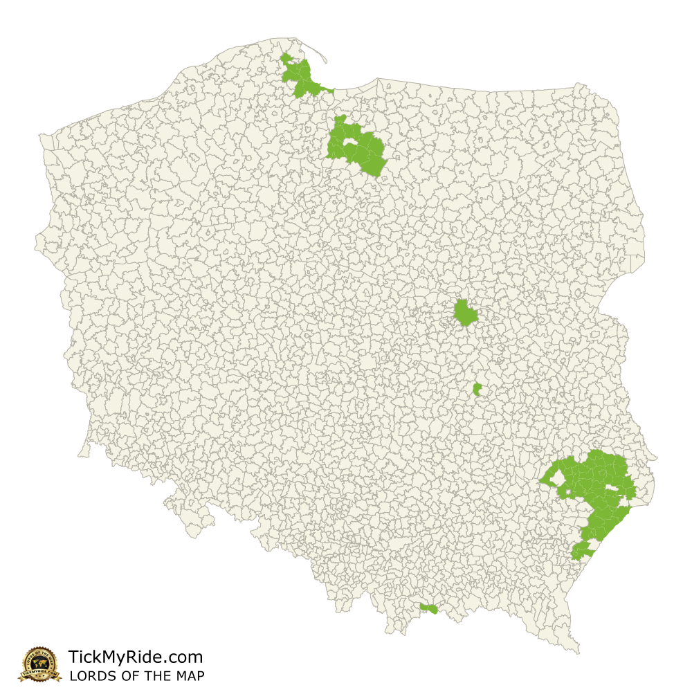 Mapa Zdobytych Gmin