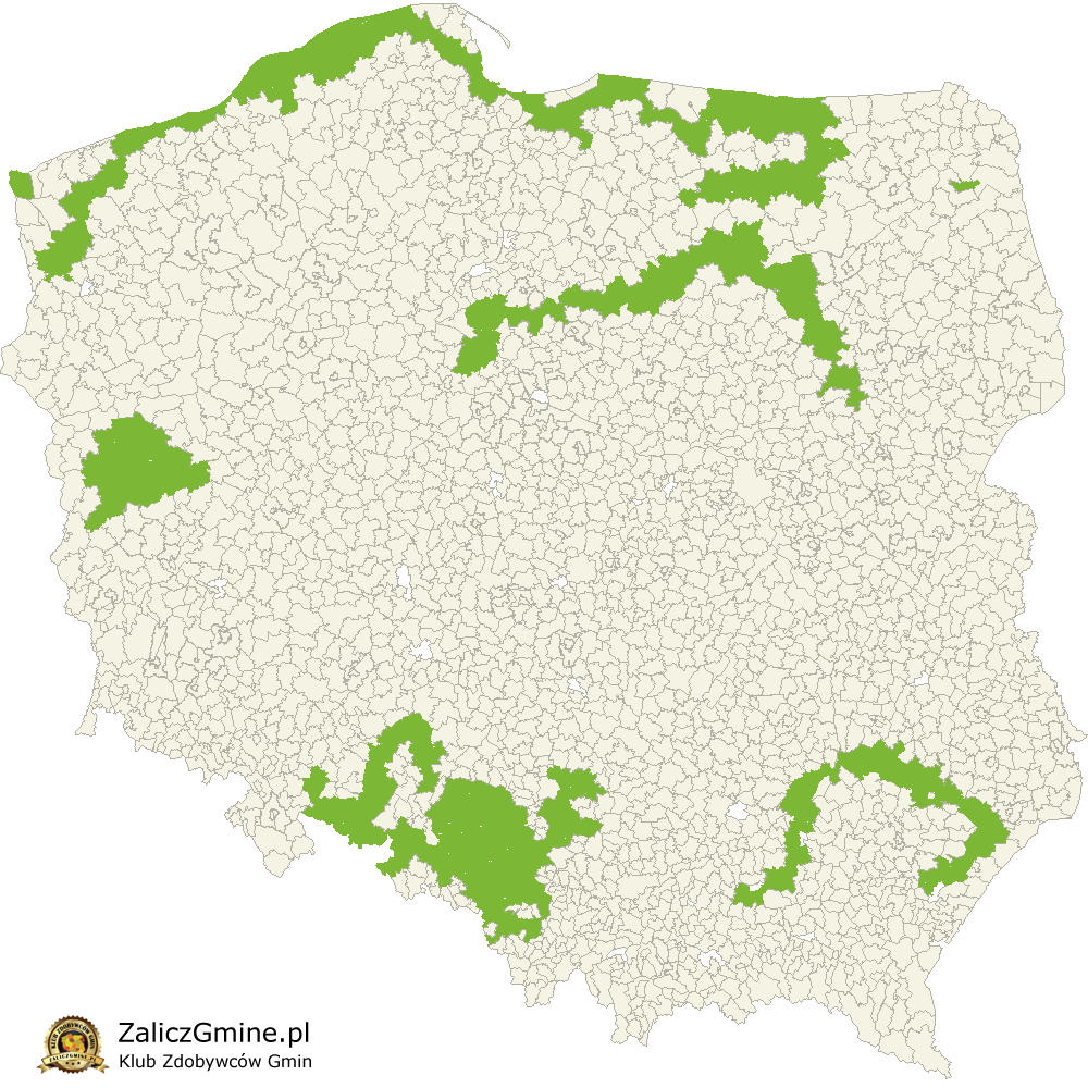 Mapa Zdobytych Gmin