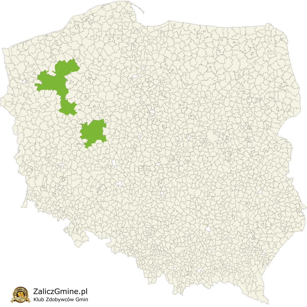 Mapa Zdobytych Gmin