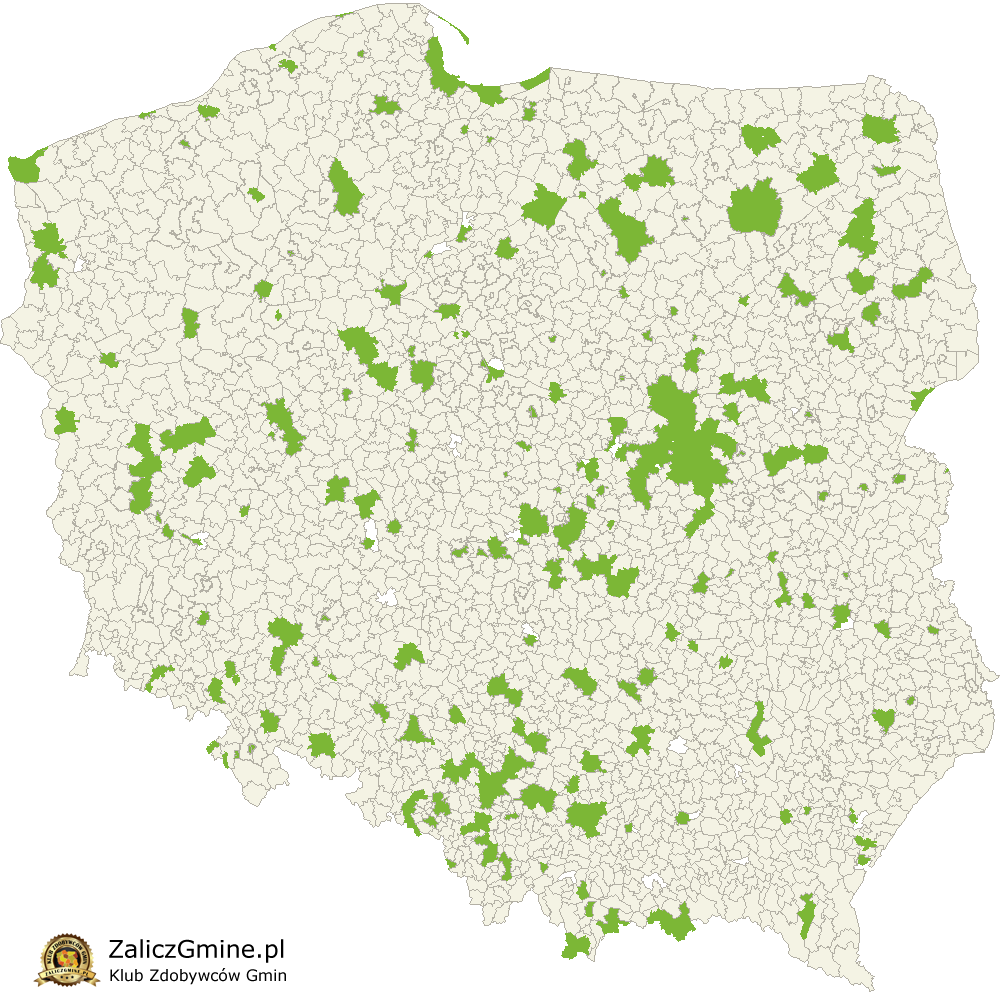 Mapa Zdobytych Gmin