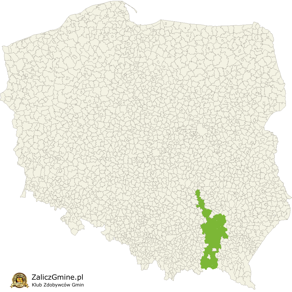 Mapa Zdobytych Gmin