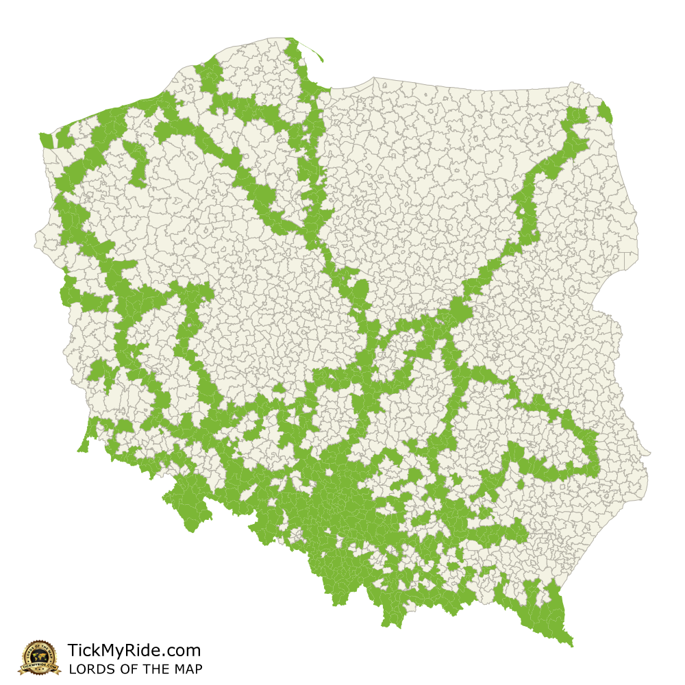 Mapa Zdobytych Gmin