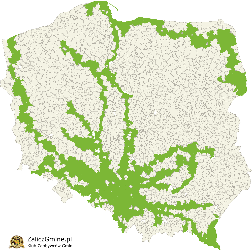Mapa Zdobytych Gmin