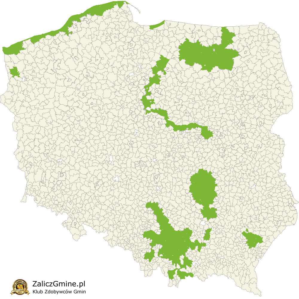 Mapa Zdobytych Gmin