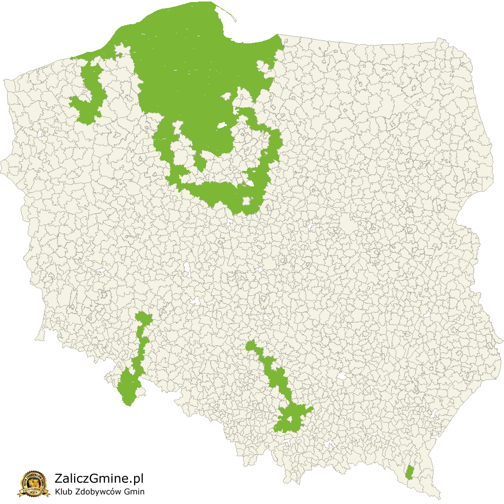 Mapa Zdobytych Gmin
