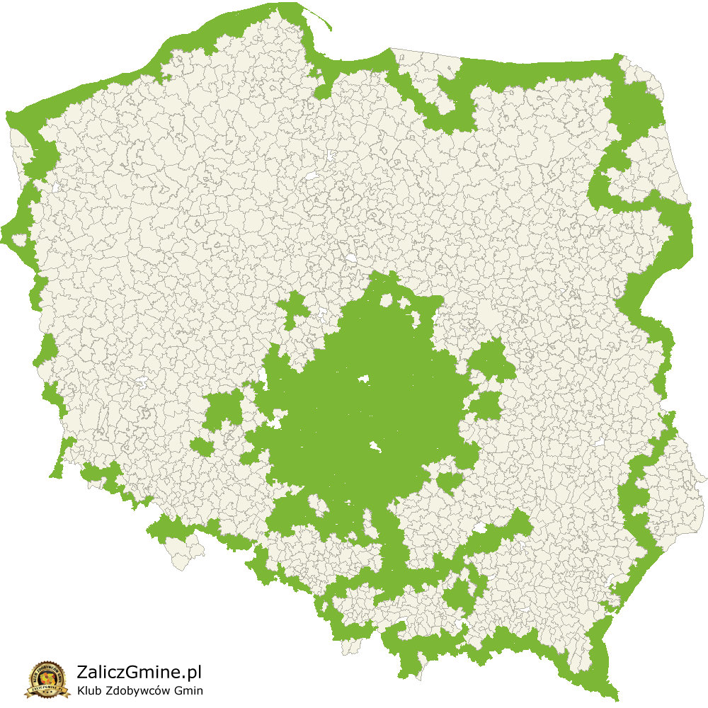 Mapa Zdobytych Gmin