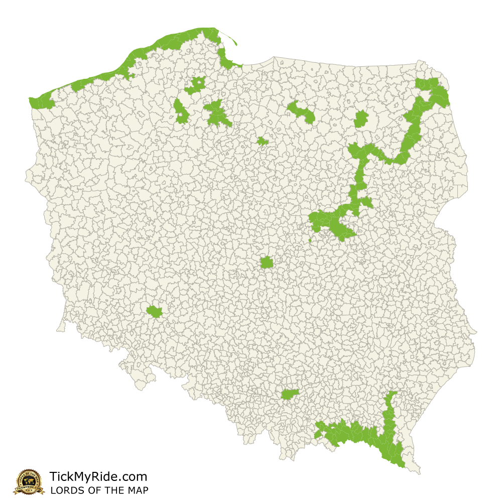 Mapa Zdobytych Gmin