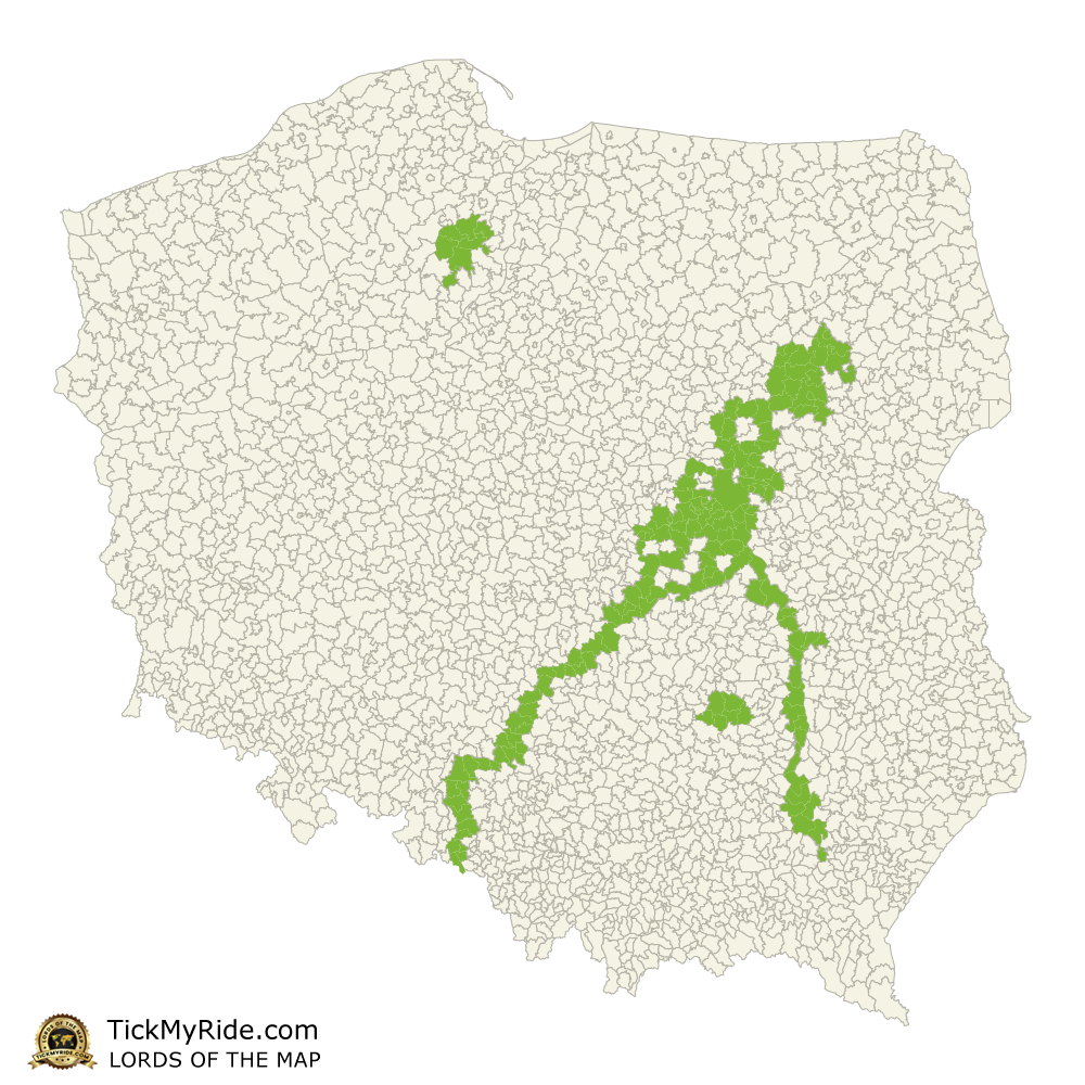Mapa Zdobytych Gmin